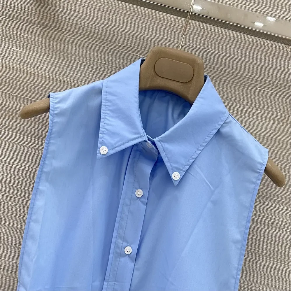 Miu Miu Poplin Shirt for Women in Blue