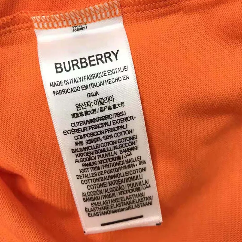 Burberry Logo Appliqué Cotton Oversized T-shirt for Women in Orange Burberry Logo Appliqué Cotton Oversized T-shirt for Women in Orange