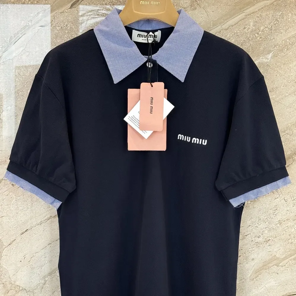 Miu Miu Cotton Piqué Polo Shirt-MJN5551843 for Women