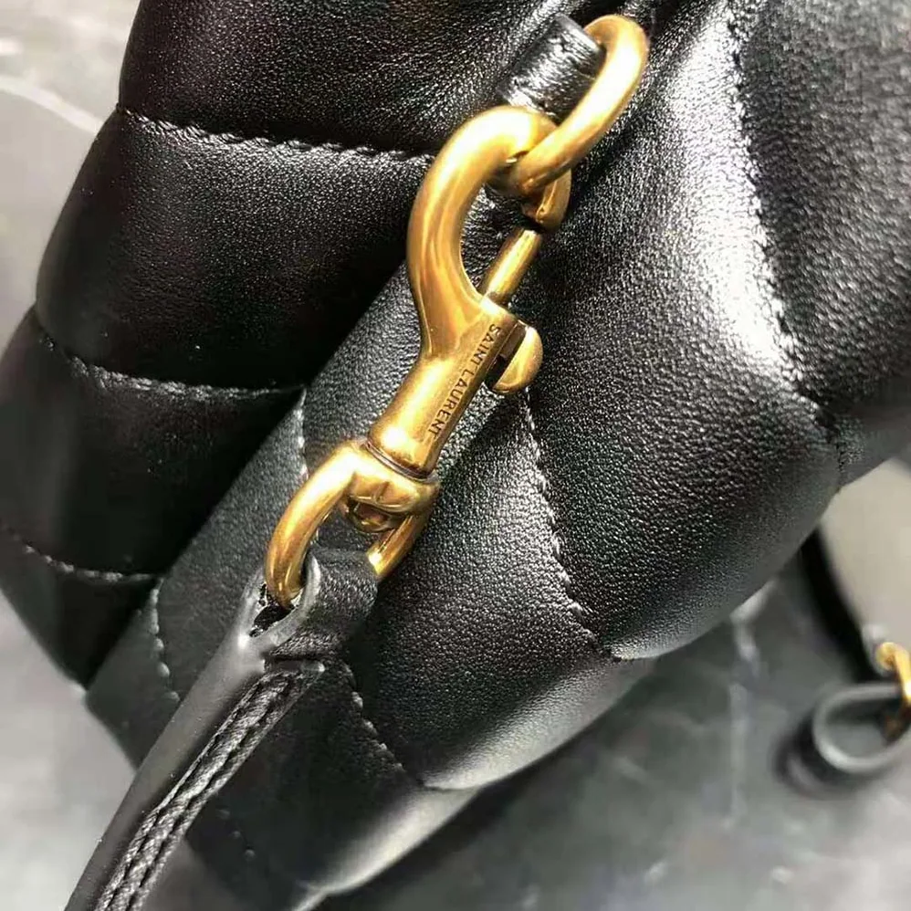 Saint Laurent YSL Loulou Toy Strap Bag in Matelassé “Y” Leather for Women in Black