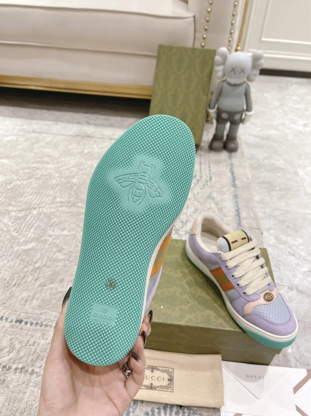 Gucci Gucci Lovelight Screener Sneaker Lilac for Women