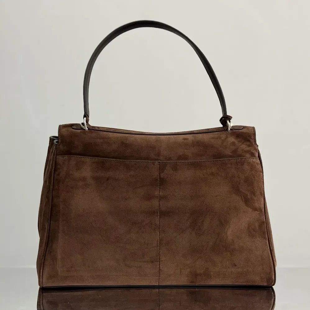 Balenciaga Rodeo Handbag Large in Light Espresso Waxed Suede Calfskin and Smooth Calfskin for Women Balenciaga Rodeo Handbag Large in Light Espresso Waxed Suede Calfskin and Smooth Calfskin for Women