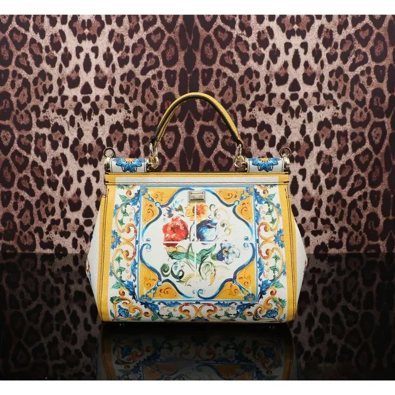 Dolce & Gabbana Sicily Handbag Yellow / Dolce & Gabbana Sicily Handbag Yellow /