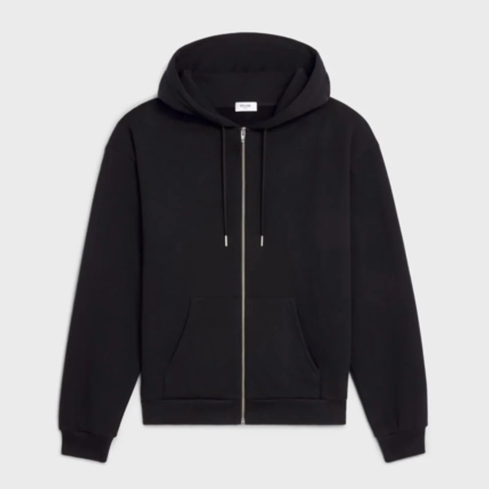 Celine Loose Sweatshirt in Cotton Fleece for Women in Black Celine Loose Sweatshirt in Cotton Fleece for Women in Black
