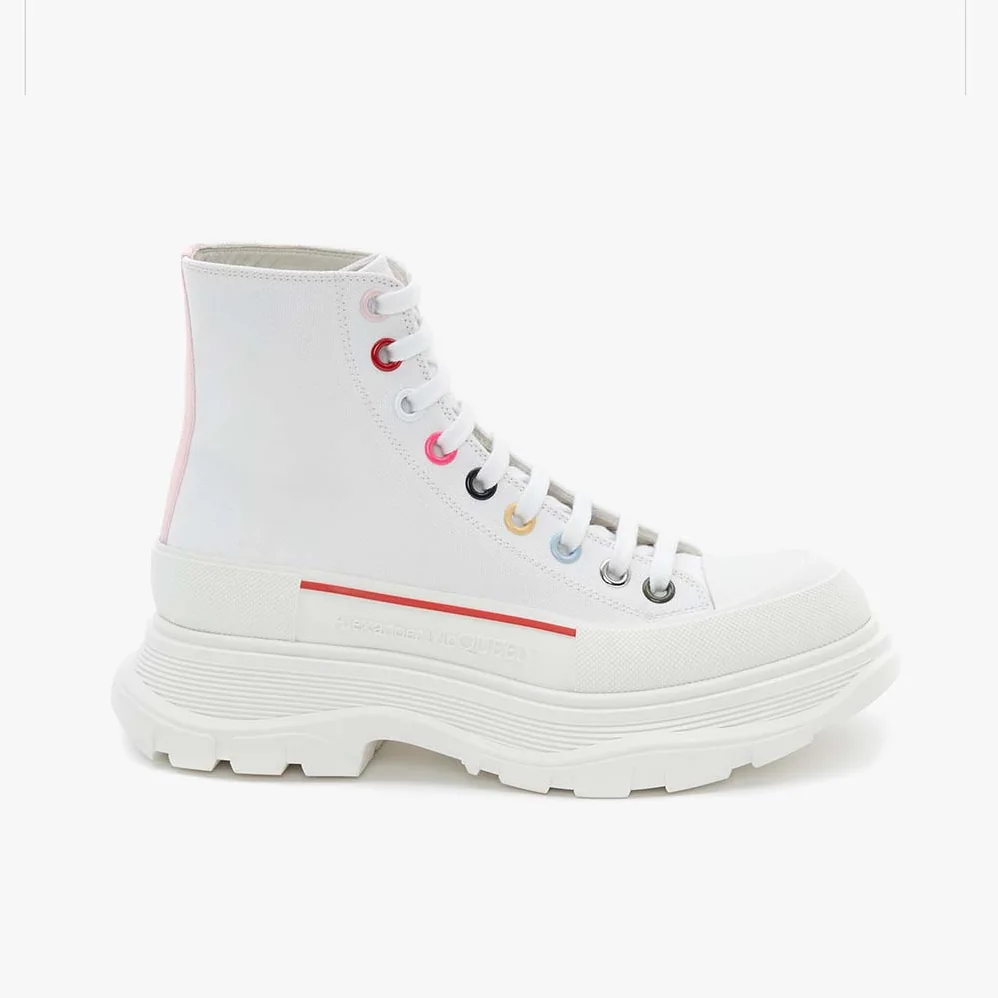 Alexander Mcqueen Tread Slick Boot Featuring Multicolour Eyelet Detailing for Women