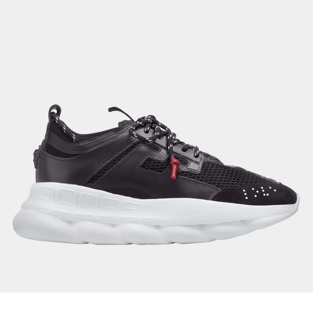 Versace Chain Reaction Sneakers for Men in Black