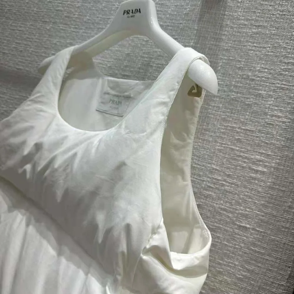 Prada Padded Cotton Top for Men in White