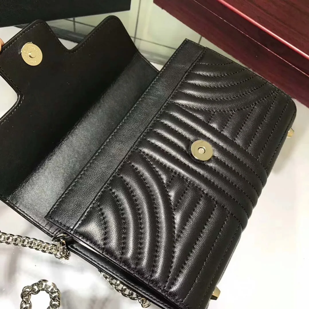 Prada Diagramme Big Leather Handbag with Top Handle in Black