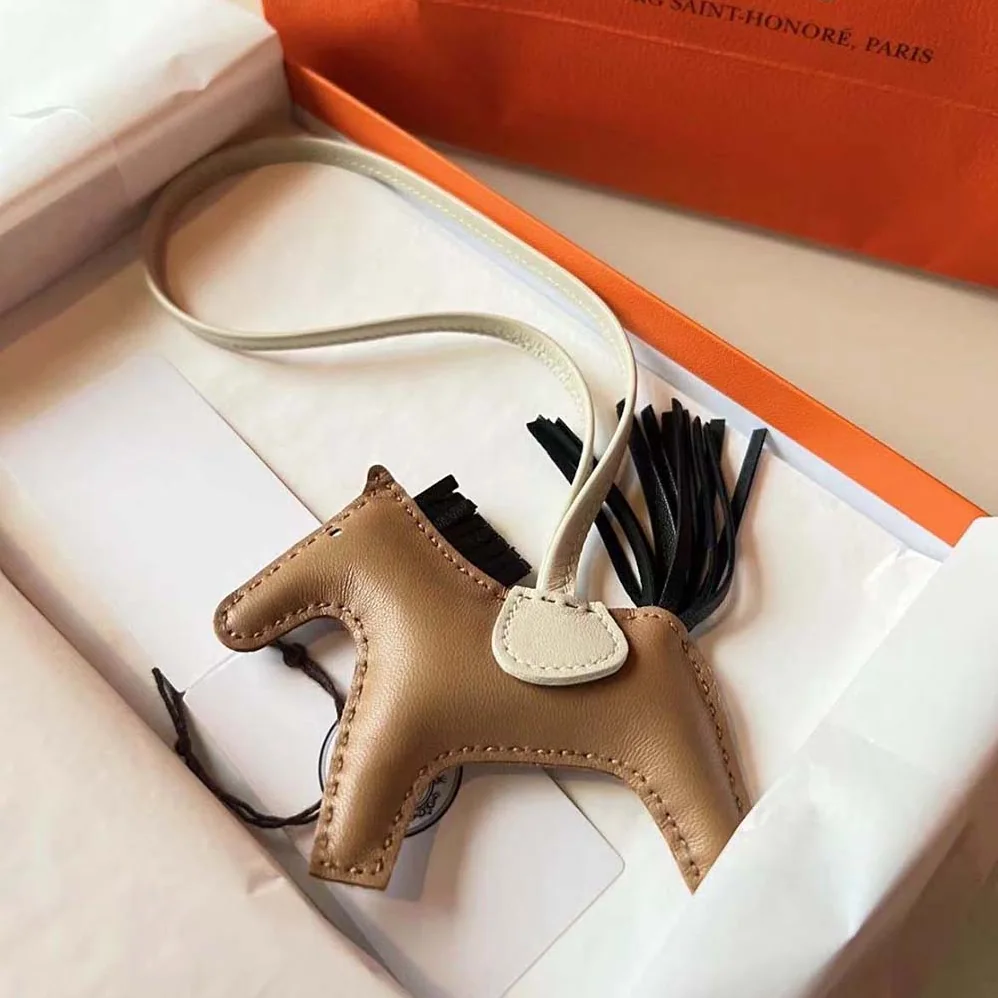 Hermes Rodeo MM Charm for Unisex in Brown Hermes Rodeo MM Charm for Unisex in Brown