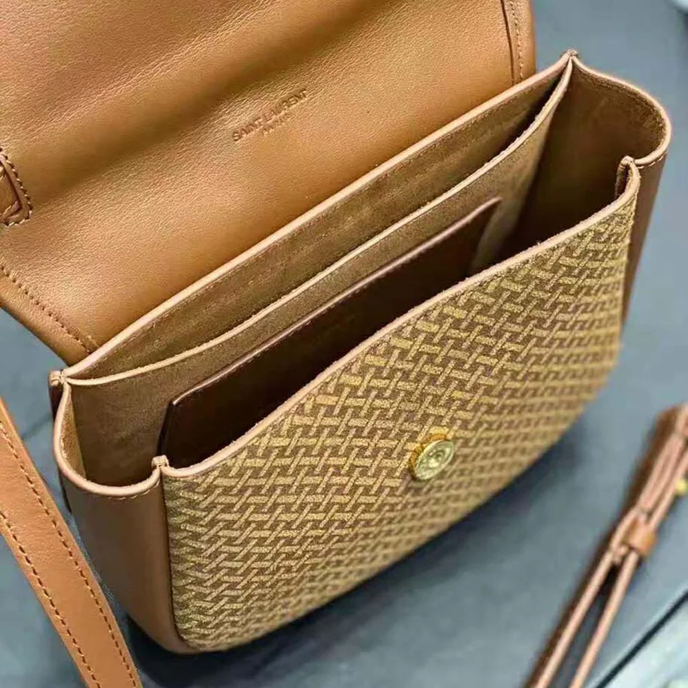 Saint Laurent YSL Kaia Small Satchel in Suede with Braid Motif for Women Saint Laurent YSL Kaia Small Satchel in Suede with Braid Motif for Women