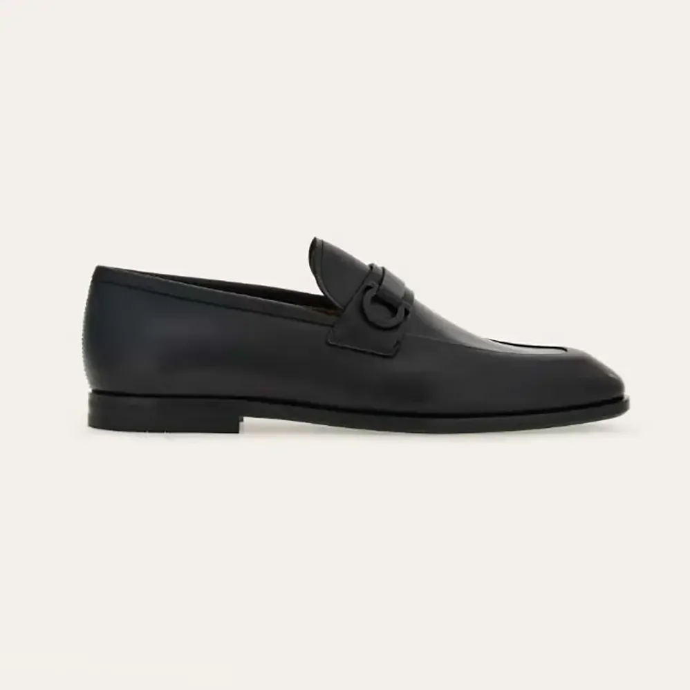 Salvatore Ferragamo Moccasin with Gancini Ornament for Men Salvatore Ferragamo Moccasin with Gancini Ornament for Men