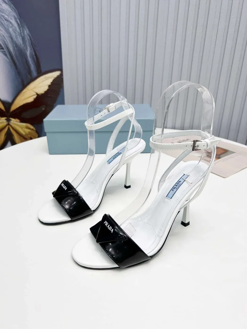 Prada Square Toe Pointed Pumps White