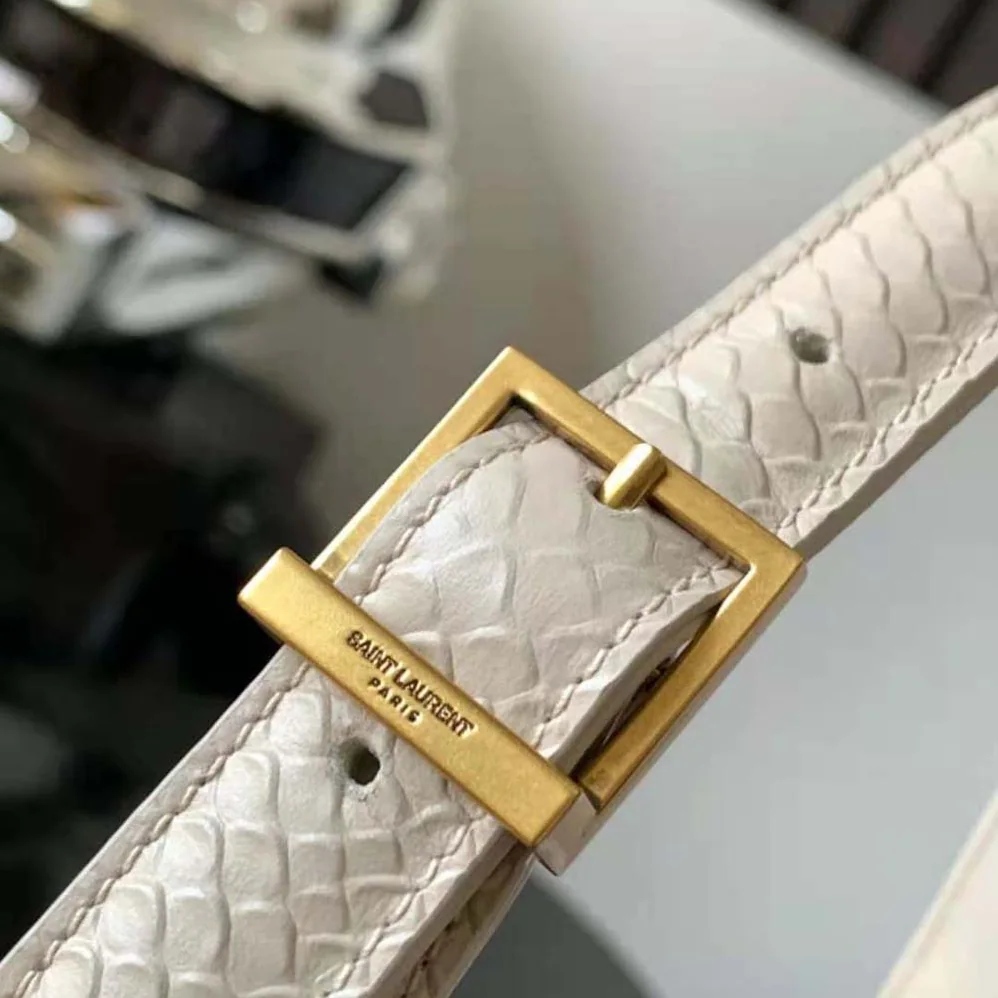 Saint Laurent YSL Le 5 A 7 Hobo Bag in Python for Women in Beige Saint Laurent YSL Le 5 A 7 Hobo Bag in Python for Women in Beige
