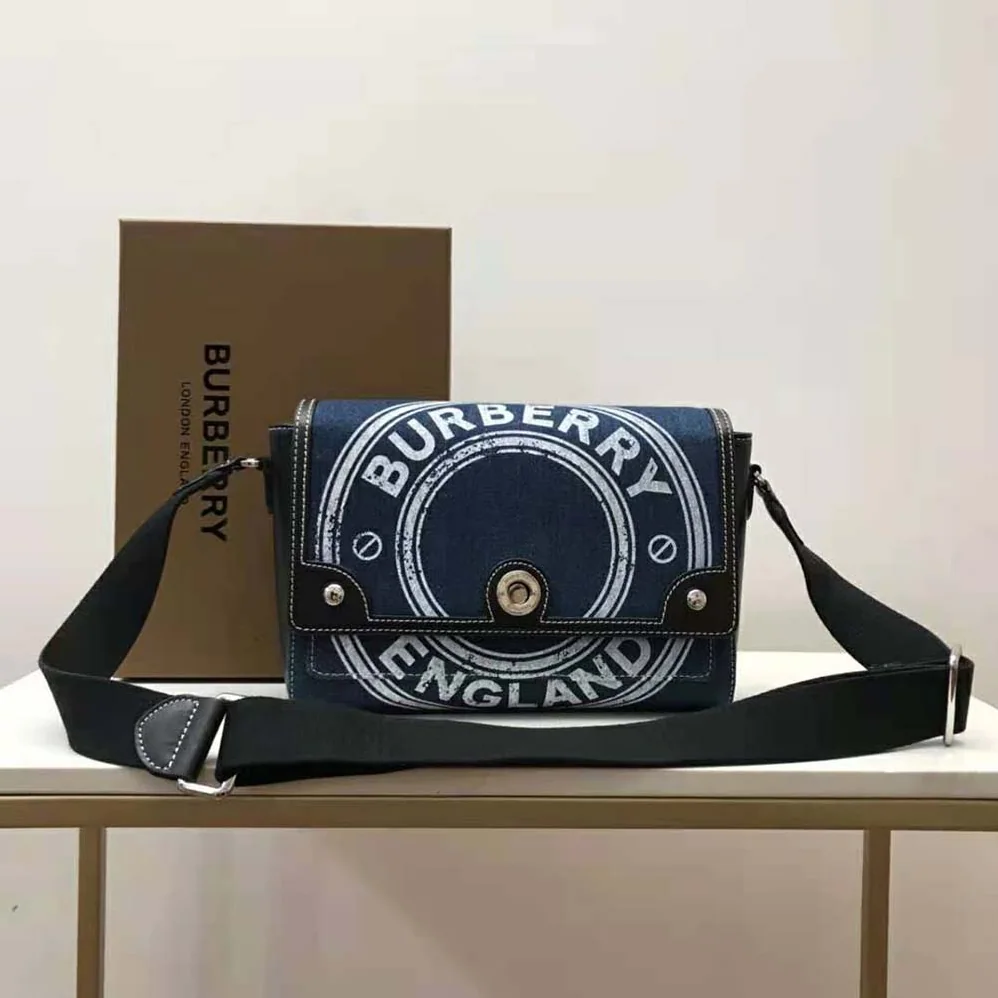 Burberry Logo Graphic Denim Note Crossbody Bag for Women