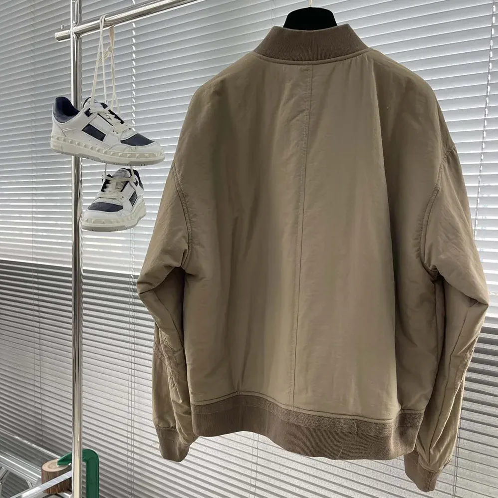 Dior DIOR AND STONE ISLAND Bomber Jacket Brown Habotai Silk Blend for Men Dior DIOR AND STONE ISLAND Bomber Jacket Brown Habotai Silk Blend for Men