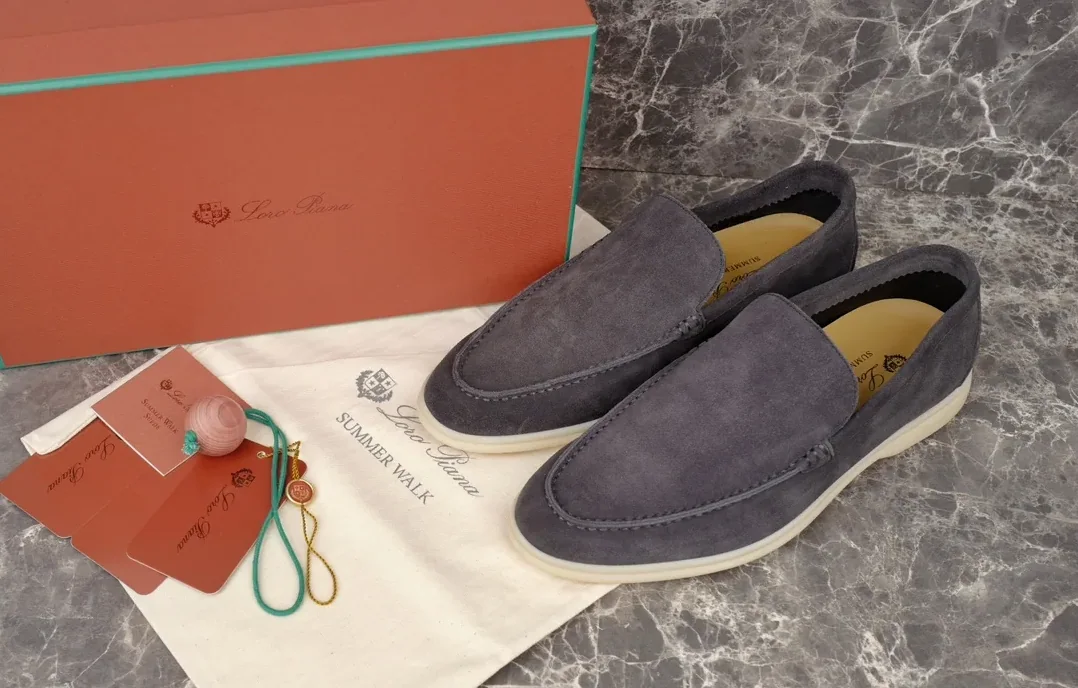 Loro Piana Summer Walk Loafers Caviar FAE8124_MB97