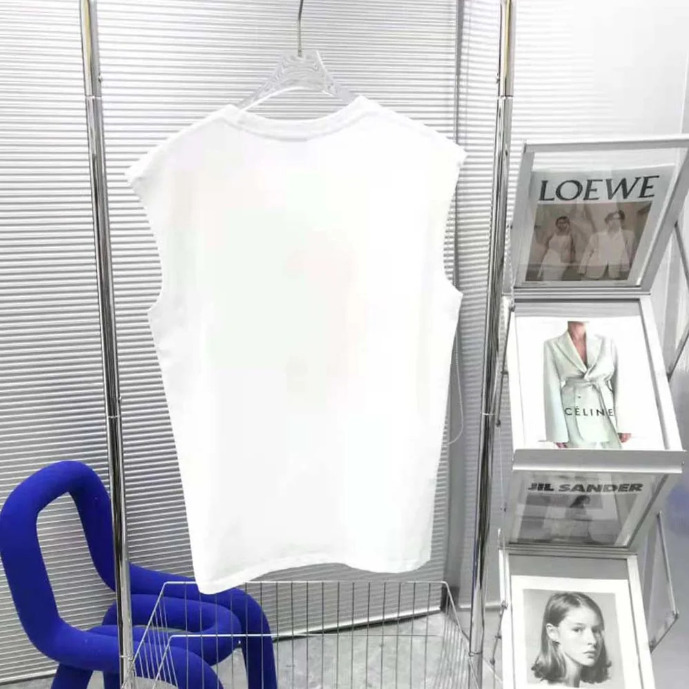 Celine C Cotton Jersey Tank Top for Men in White Celine C Cotton Jersey Tank Top for Men in White