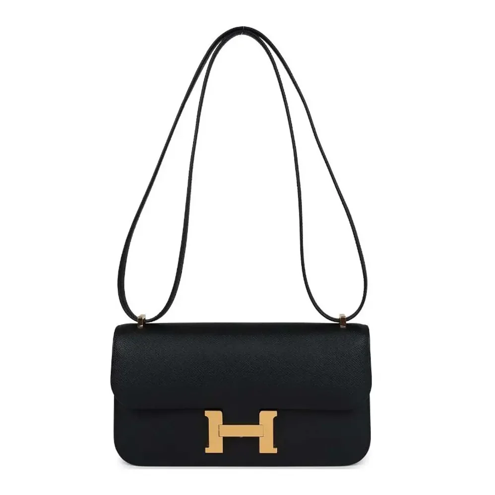 Hermes Constance Elan Epsom Gold for Women in Black
