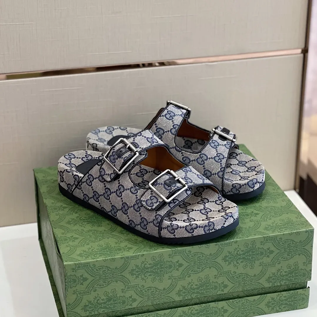 Gucci Slide Sandal With Straps Grey for Women