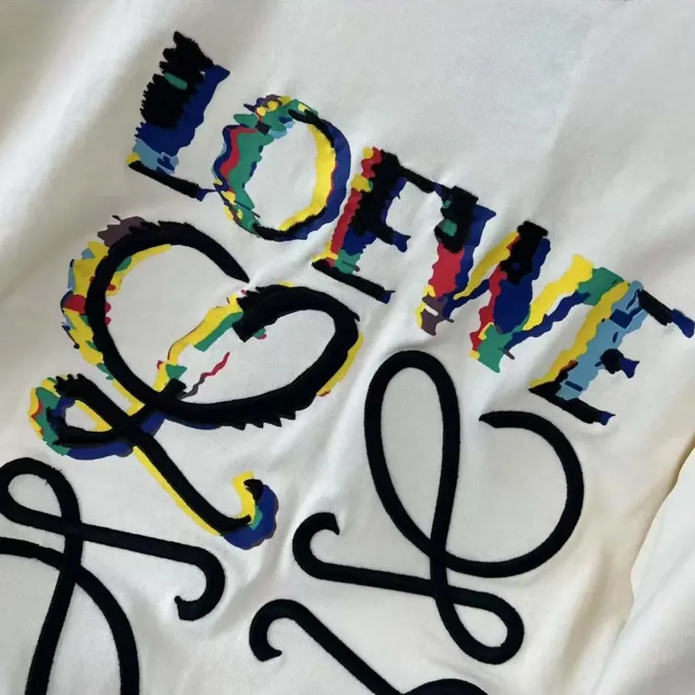 Loewe Loose Fit T-shirt in Cotton for Men in White/Black Loewe Loose Fit T-shirt in Cotton for Men in White/Black