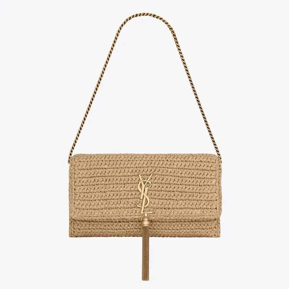 Saint Laurent YSL Kate 99 Tassel in Raffia for Women Saint Laurent YSL Kate 99 Tassel in Raffia for Women