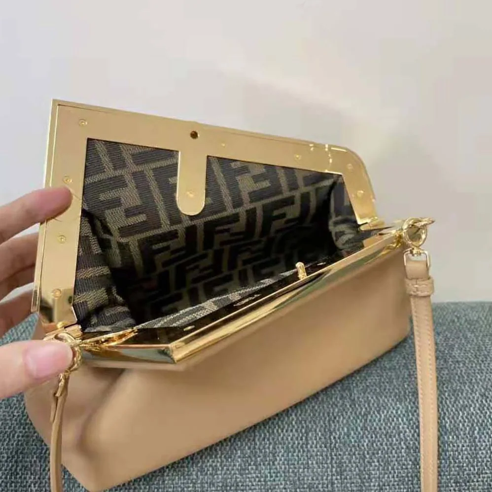 Fendi First Small Beige Leather Bag for Women