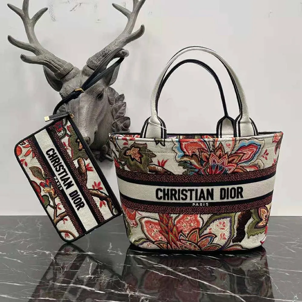 Dior Hat Basket Bag Natural Multicolor Albero della Vita Embroidery for Women Dior Hat Basket Bag Natural Multicolor Albero della Vita Embroidery for Women
