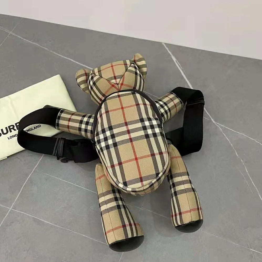Burberry Exaggerated Check Thomas Bear Bum Bag for Women Burberry Exaggerated Check Thomas Bear Bum Bag for Women