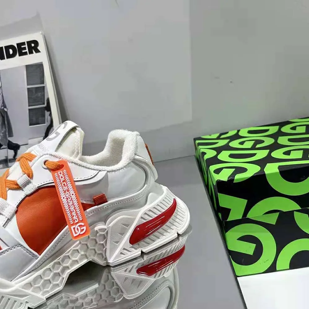 Dolce Gabbana D&G Mixed-Material Airmaster Sneakers for Unisex in Orange