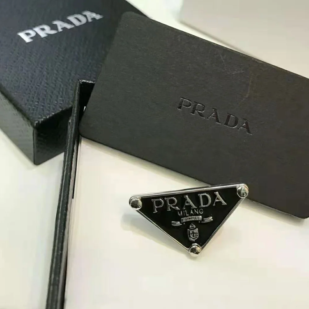 Prada Symbole Single Earring for Women in Black Prada Symbole Single Earring for Women in Black