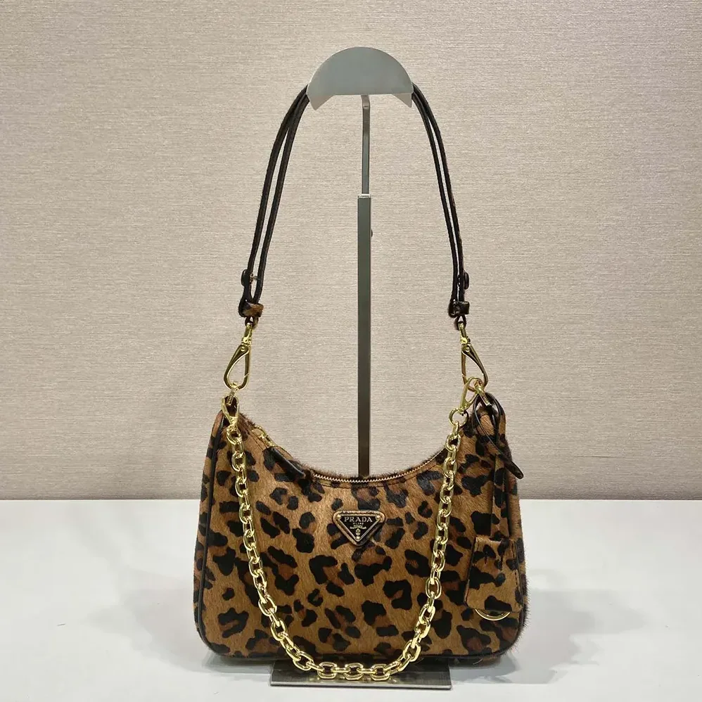 Prada Re-Edition Printed Leather Mini for Women in bag