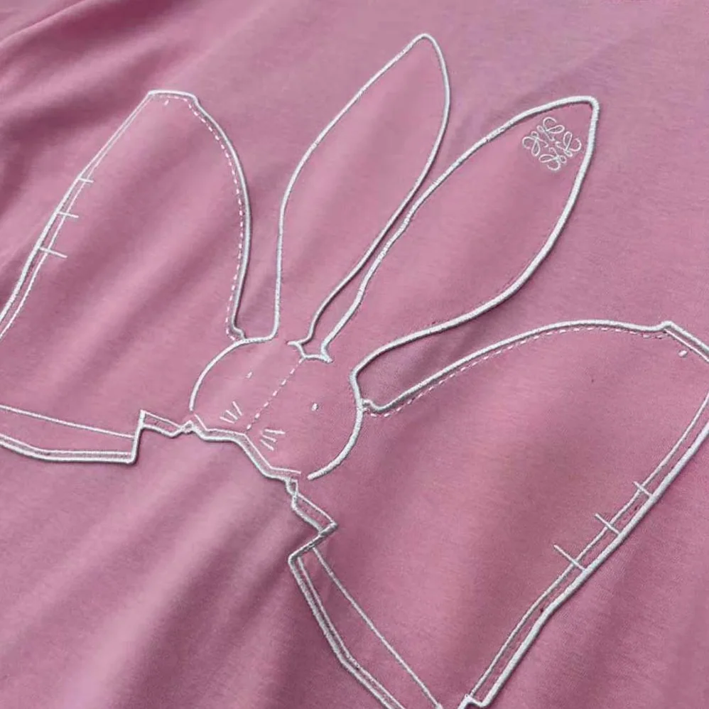 Loewe Bunny T-shirt in Cotton for Women in Pink