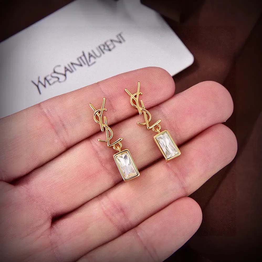 Saint Laurent YSL Cassandre Single Earring in Metal and Rhinestones for Women Saint Laurent YSL Cassandre Single Earring in Metal and Rhinestones for Women