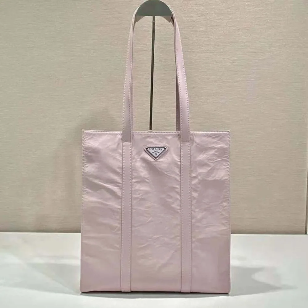Prada Small Antique Nappa Leather Tote for Women in Pink Prada Small Antique Nappa Leather Tote for Women in Pink