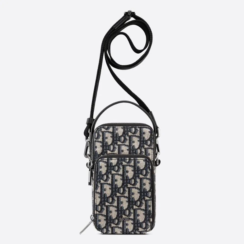 Dior Pouch Beige and Black Dior Oblique Jacquard Canvas for Men Dior Pouch Beige and Black Dior Oblique Jacquard Canvas for Men