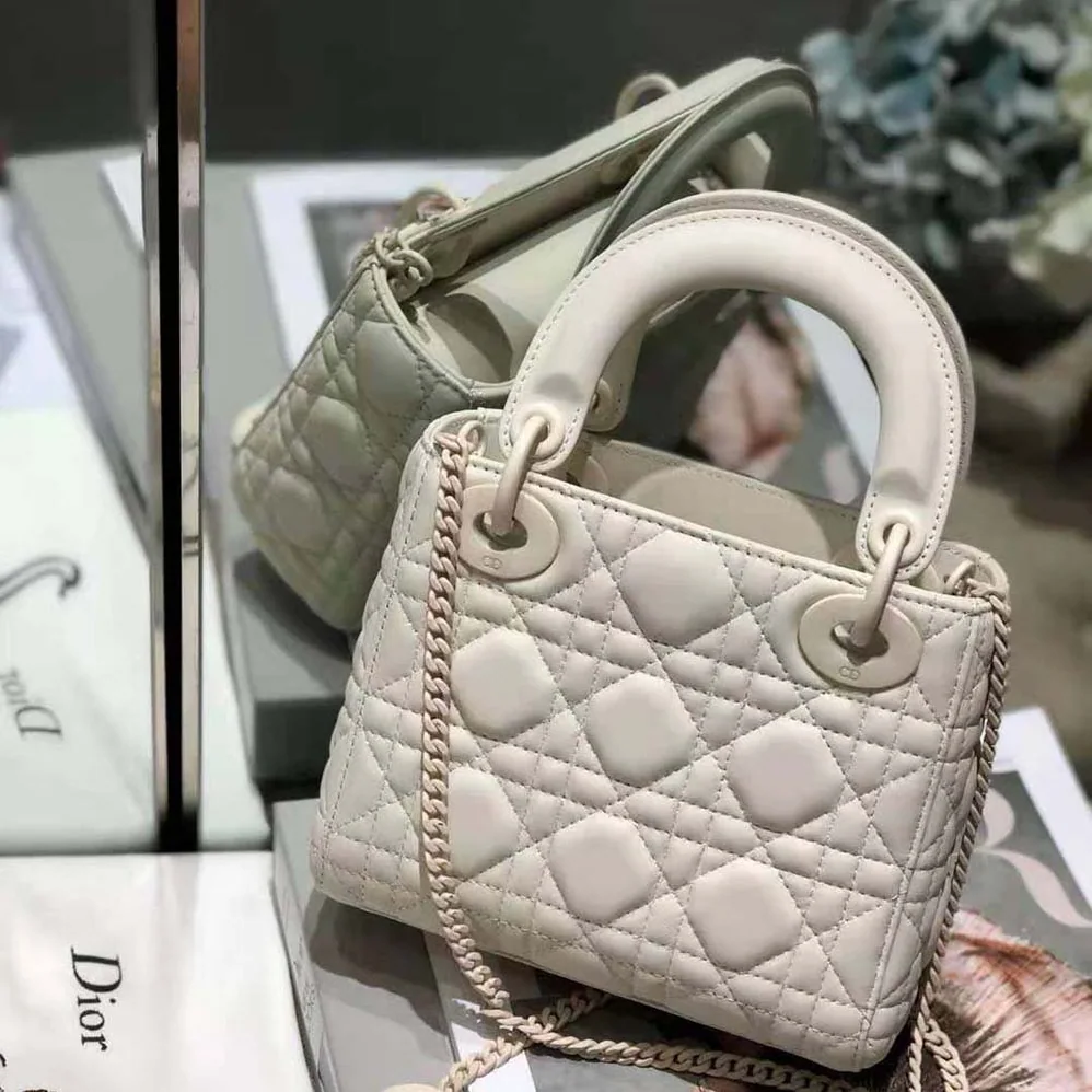 Dior Mini Lady Dior Bag Latte Ultramatte Cannage Calfskin for Women Dior Mini Lady Dior Bag Latte Ultramatte Cannage Calfskin for Women