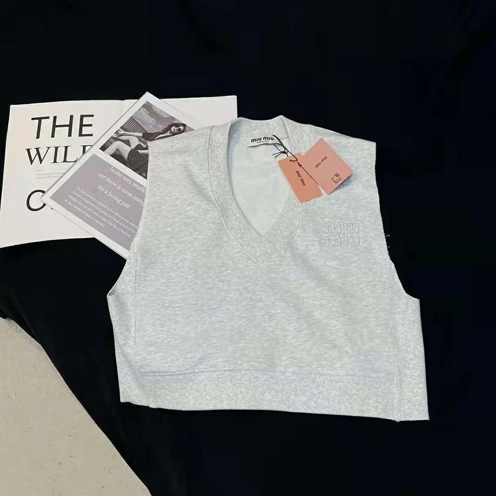 Miu Miu Embroidered Cotton Fleece Sweatshirt for Women