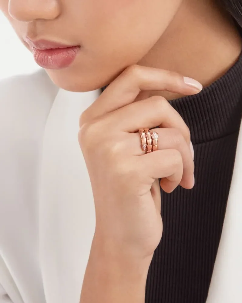 Bvlgari Serpenti Viper Ring Rose Gold Bvlgari Serpenti Viper Ring Rose Gold