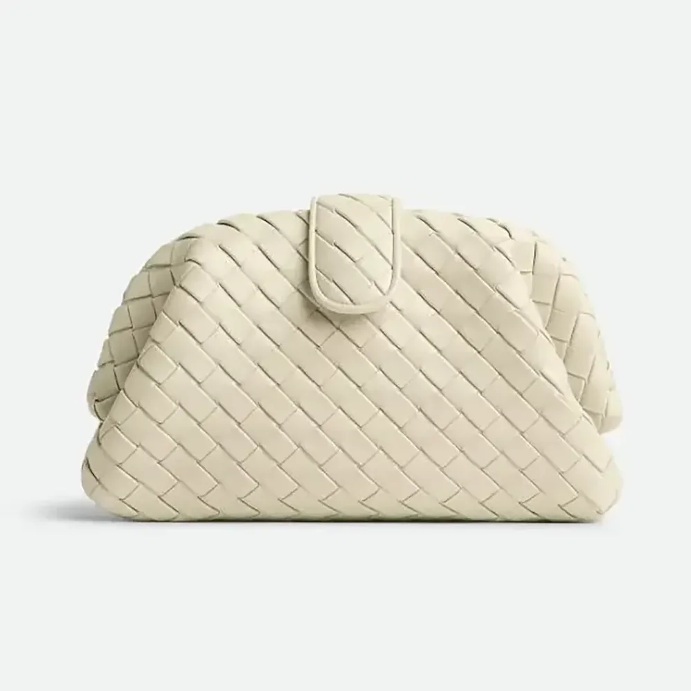 Bottega Veneta Teen Lauren 1980 With Chain for Women in White Bottega Veneta Teen Lauren 1980 With Chain for Women in White