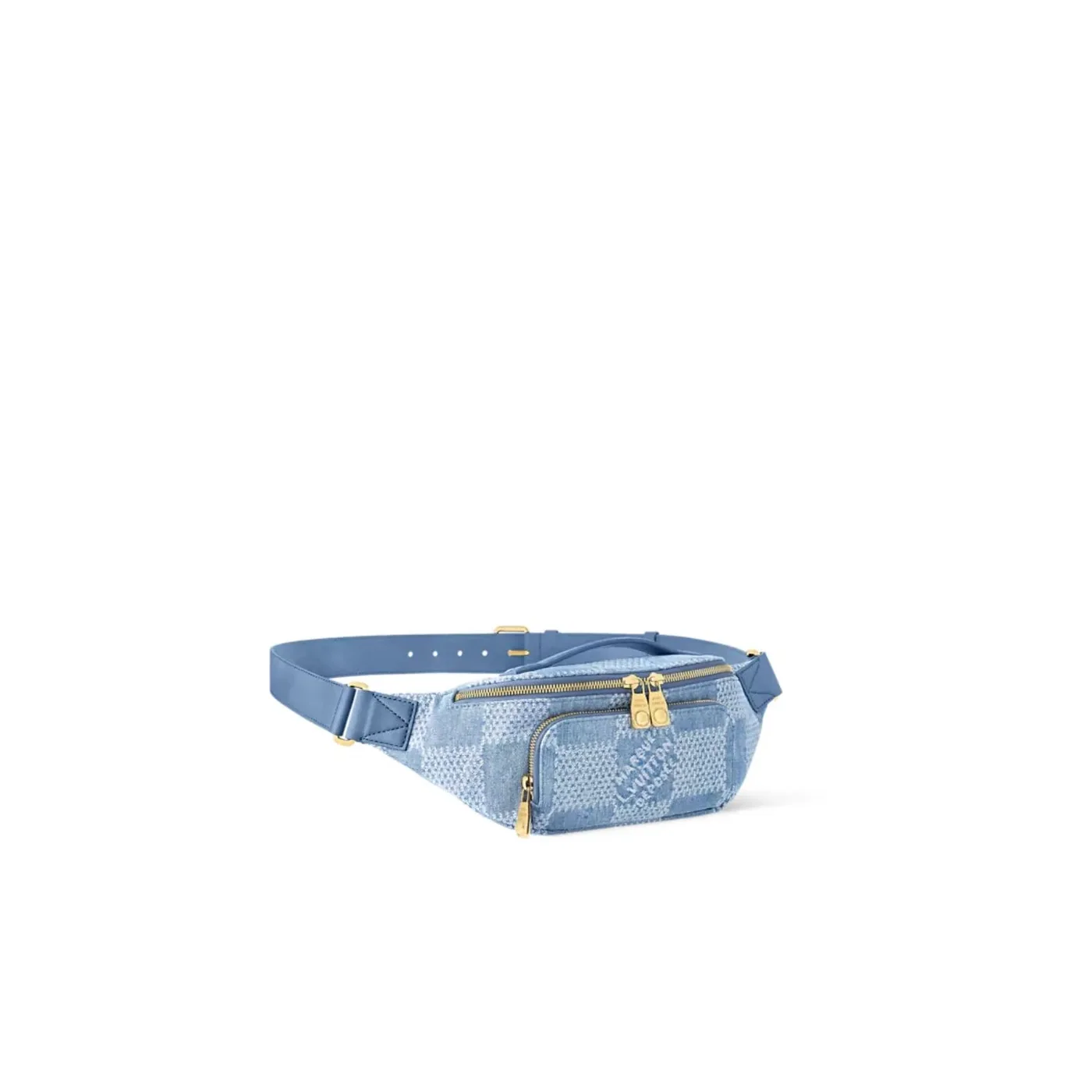 Louis Vuitton Rush Bumbag in Blue Denim Gold Hardware