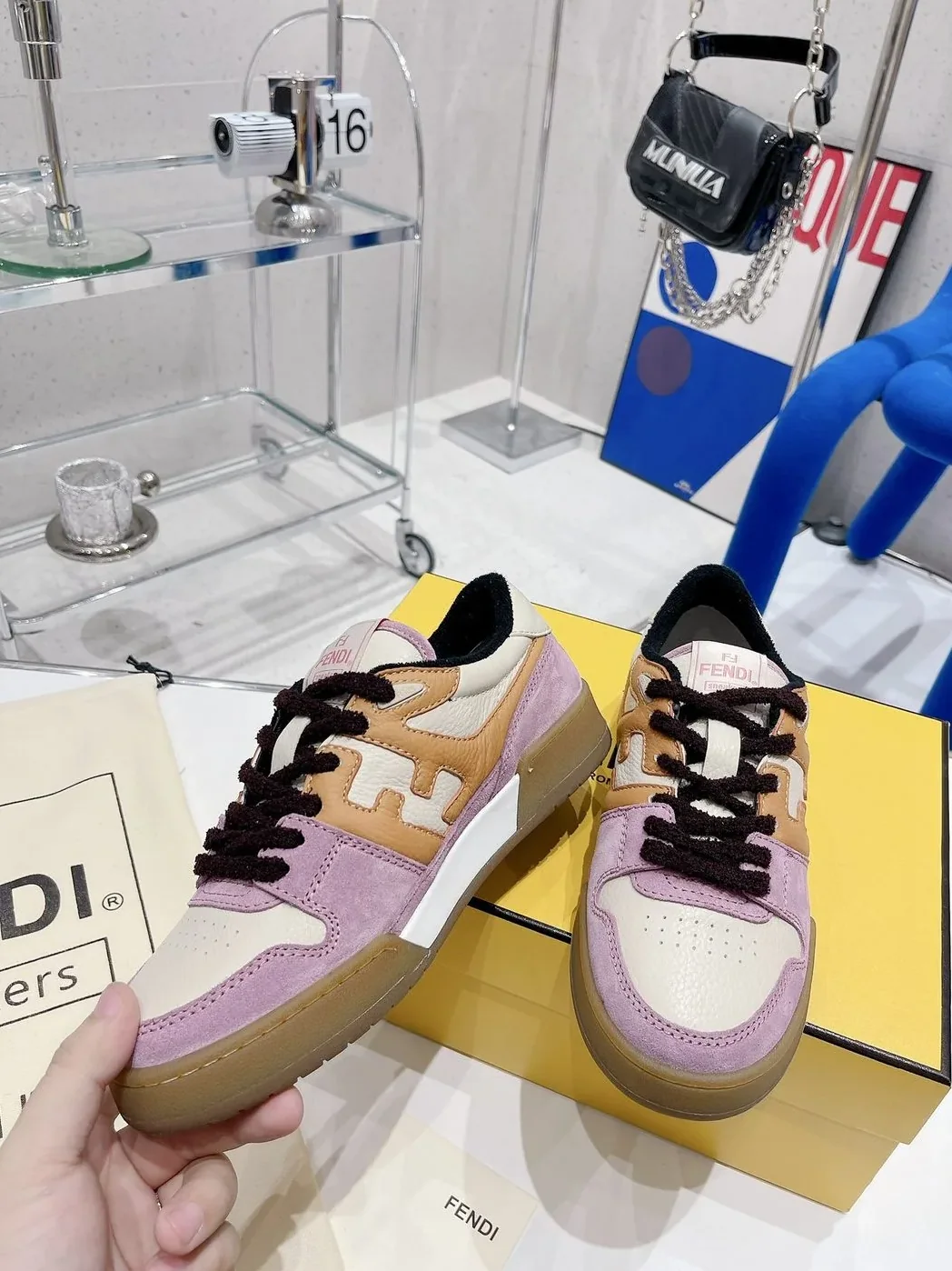 Fendi Match Pink Low Tops 8E8252AI1NF1H1C