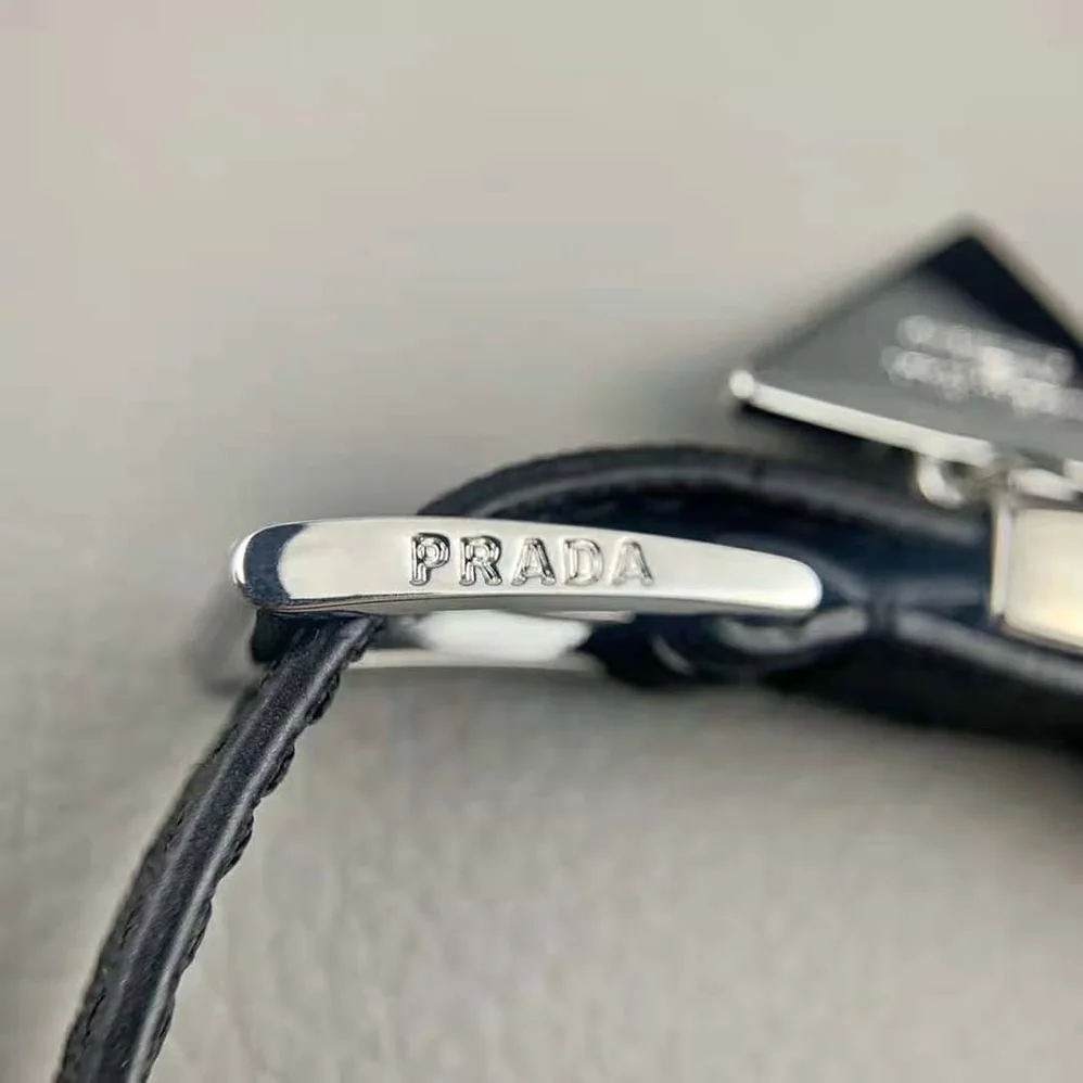 Prada Saffiano Leather Bracelet for Women in Black Prada Saffiano Leather Bracelet for Women in Black