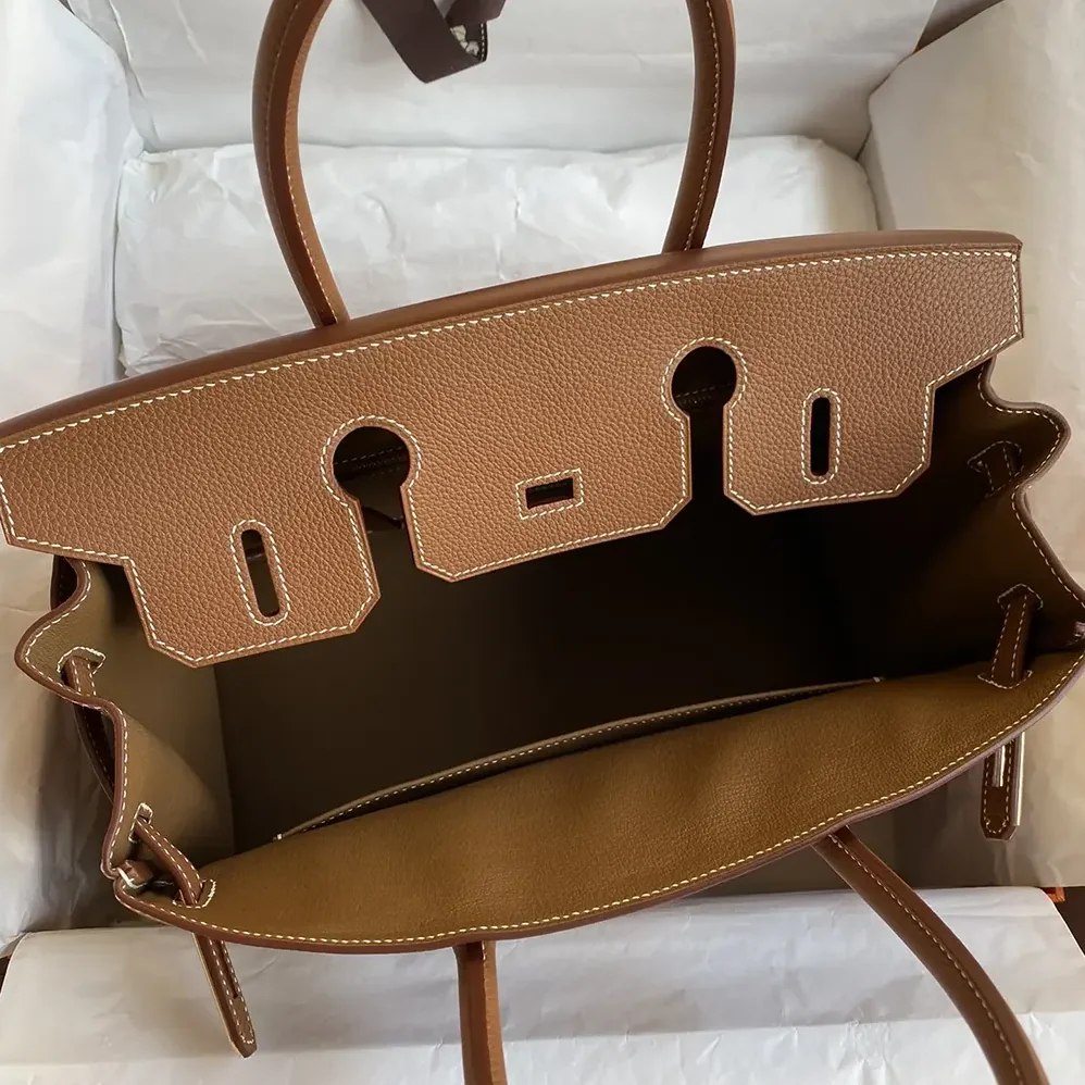 Hermes Birkin 30 Bag in Epsom Leather with Gold Hardware in Brown/Gold
