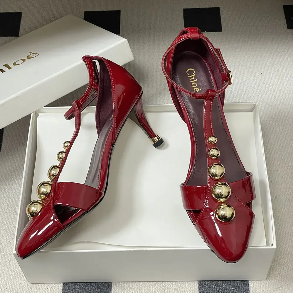 Chloe Cleia Heeled Sandal for Women in Red Chloe Cleia Heeled Sandal for Women in Red