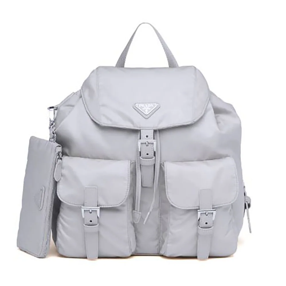 Prada Re-Nylon Medium Backpack for Women in Navy