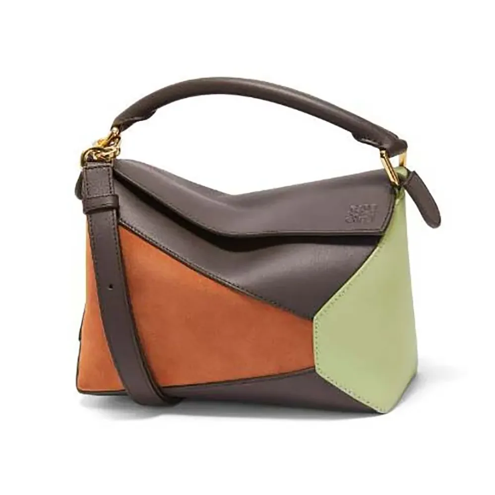 Loewe Small Puzzle Bag in Classic Calfskin and Suede for Unisex