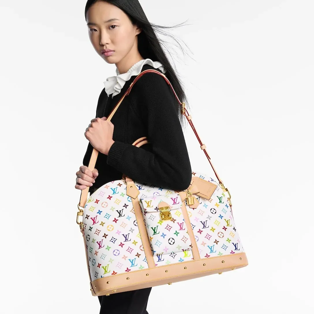 Louis Vuitton LV x TM Alma Travel Top Handle Bag in Multicolored Gold Hardware