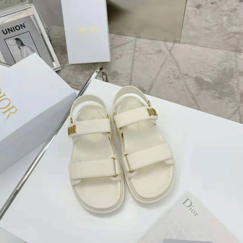 Dior Dioract Sandal White Lambskin for Women Dior Dioract Sandal White Lambskin for Women