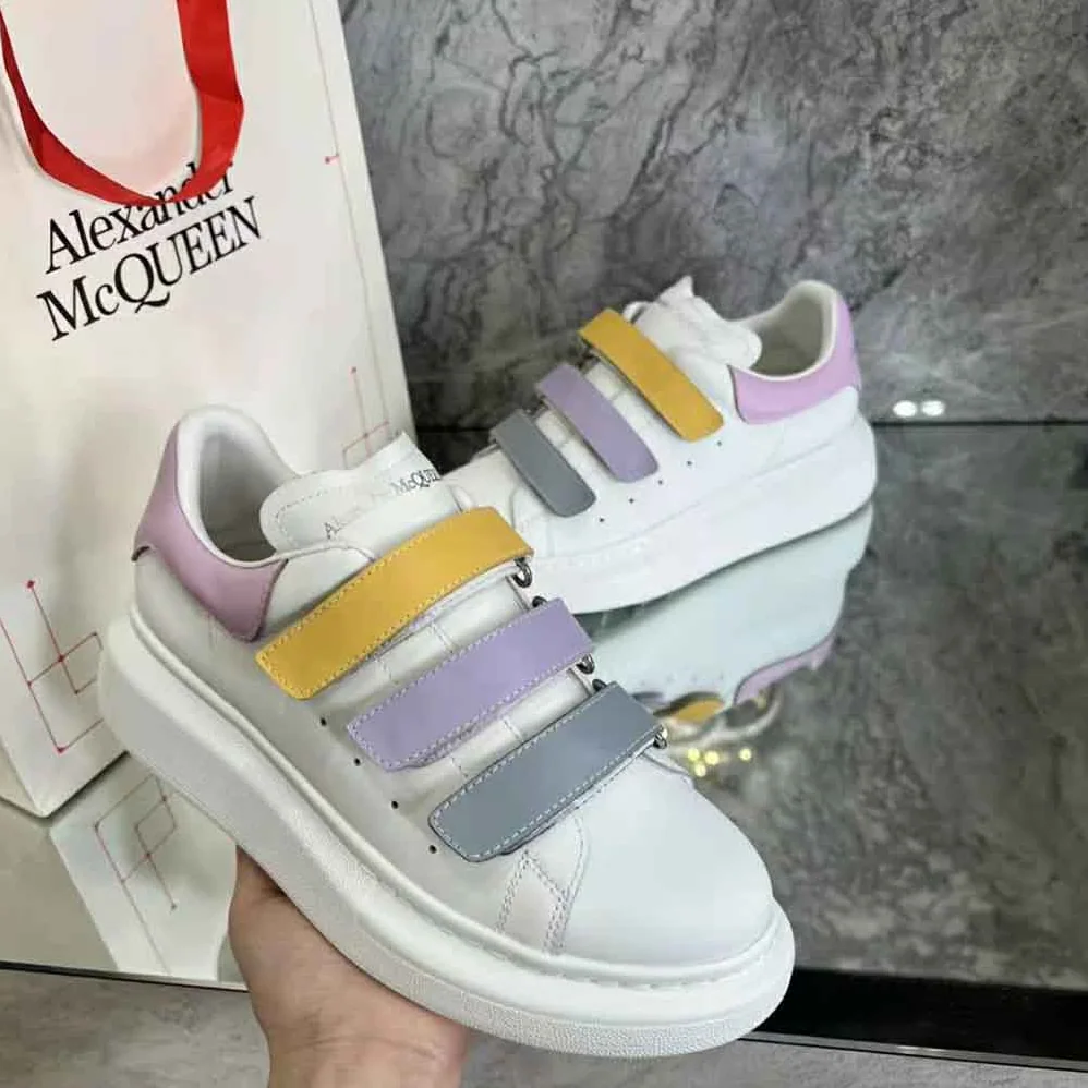 Alexander Mcqueen Oversized Triple Strap Sneaker in Multicolor for Women Alexander Mcqueen Oversized Triple Strap Sneaker in Multicolor for Women