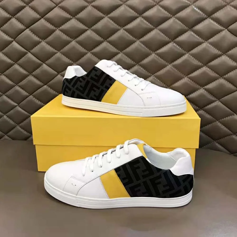 Fendi Sneakers White Leather Low for Men in Tops